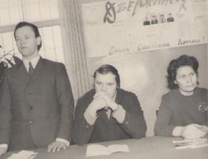 1970-е. В. Перкин и А. Шиляев на встрече с читателями                        